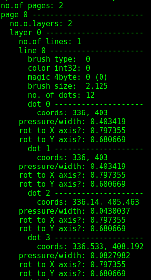 reMarkable .rm file format listing